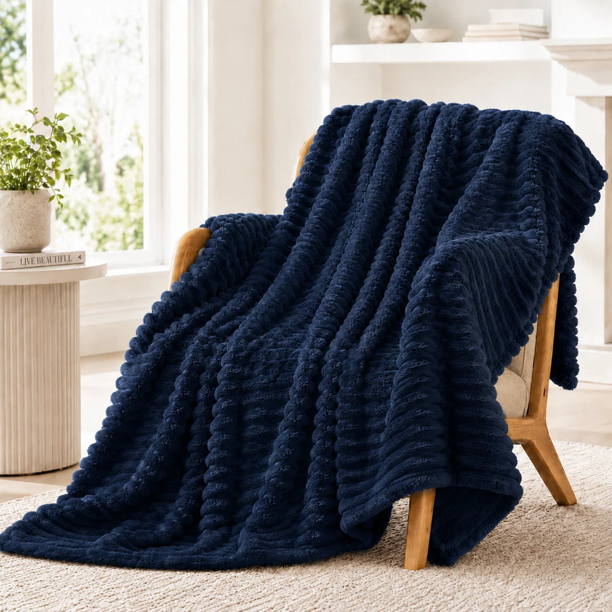 Super Soft Faux Rabbit Fur Plush Blanket
