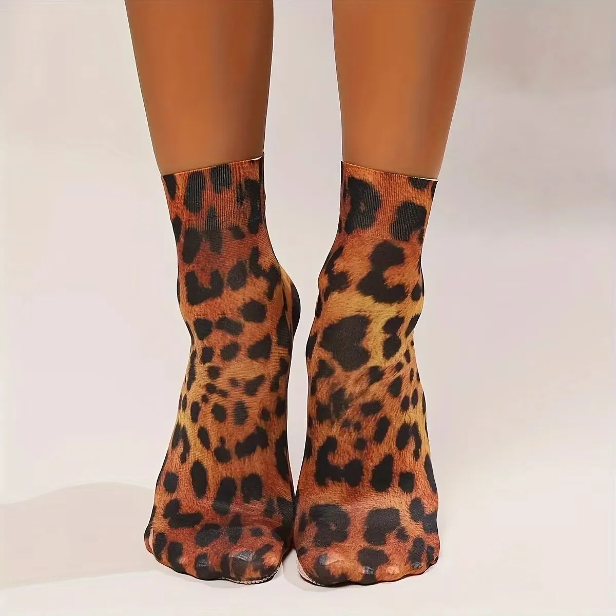 Leopard Floral Ultra-Thin Socks