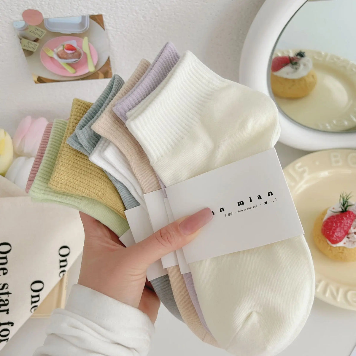 Macaron Color Ankle Socks