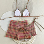 LaVirella Coastal Stripe 3-Piece Swim Set