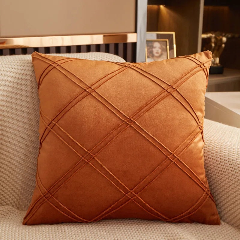 Super Soft Textured Velvet Decorative Pillow Cover