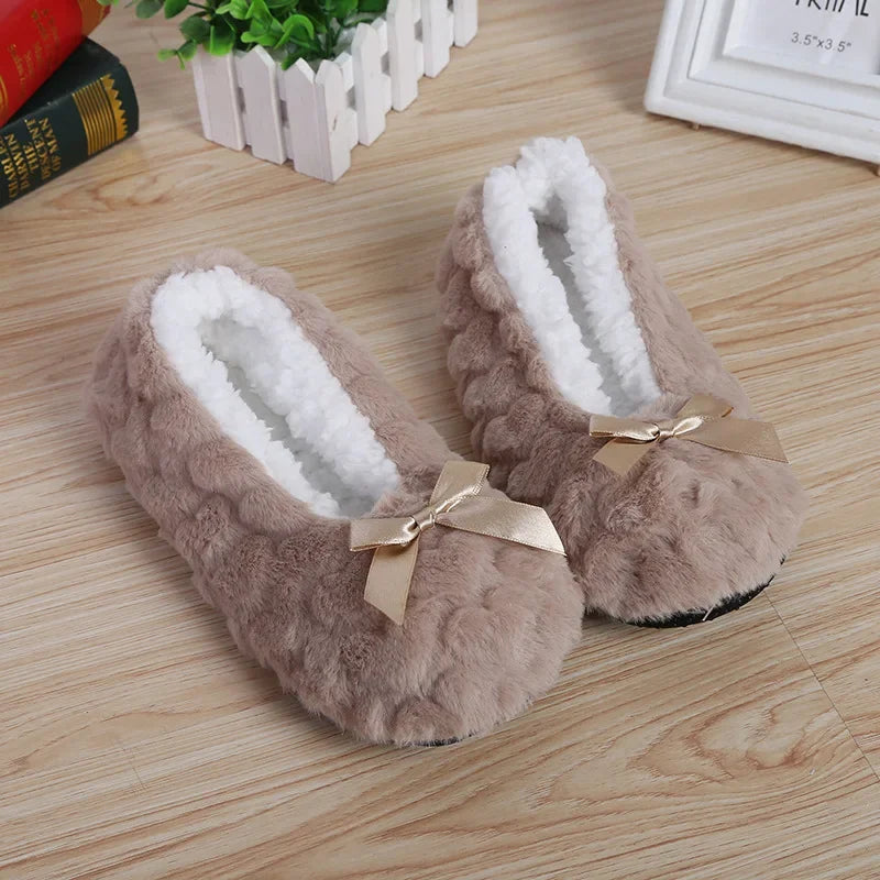 Fuzzy Mouse-Ear Slippers