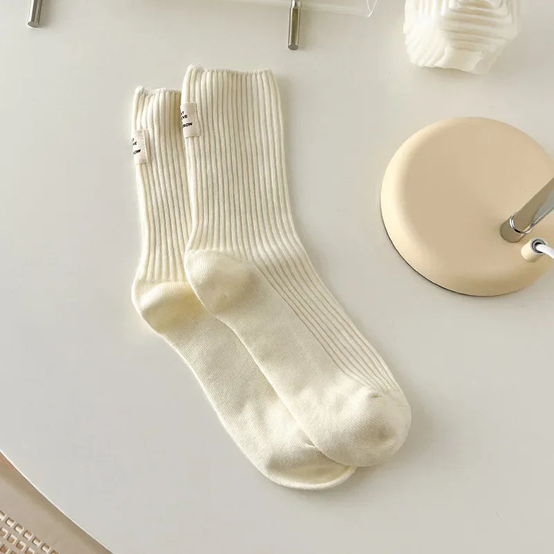 Candy Color Cotton Crew Socks