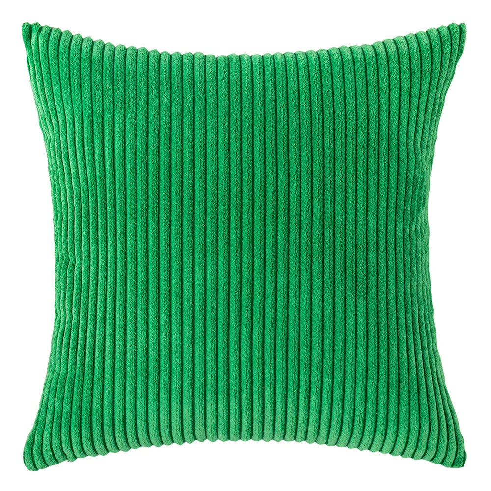 Soft Corduroy Striped Decorative Pillow Cover