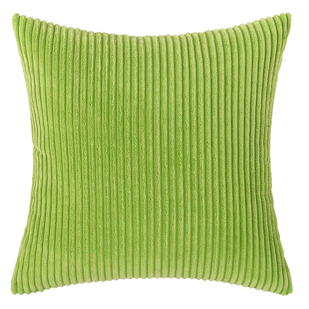 Soft Corduroy Striped Decorative Pillow Cover