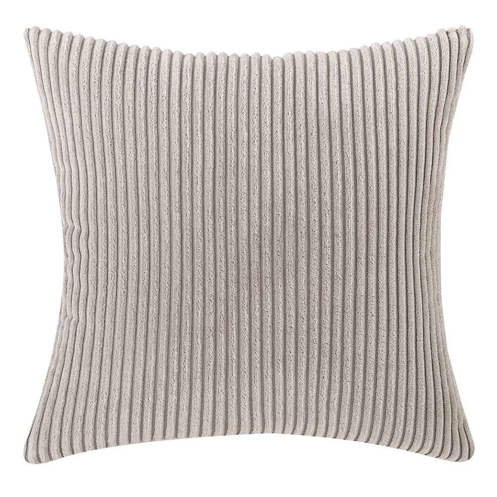 Soft Corduroy Striped Decorative Pillow Cover