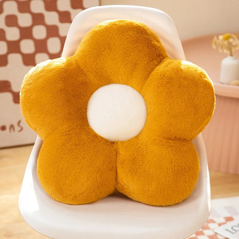 Plush Flower Decorative Cushion