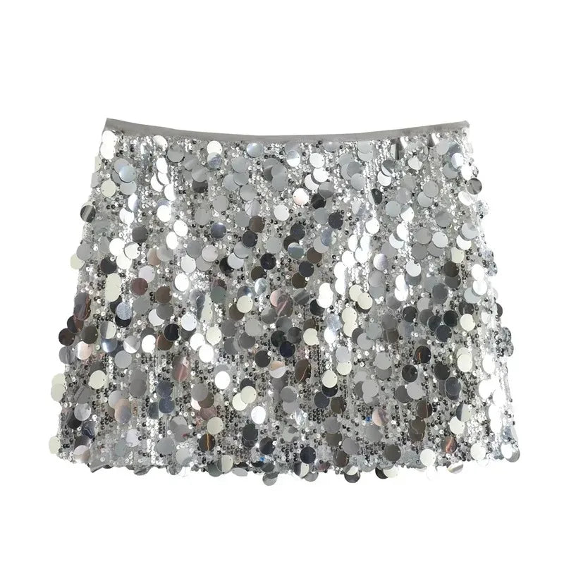 LaVirella Sequin Mini Skirt
