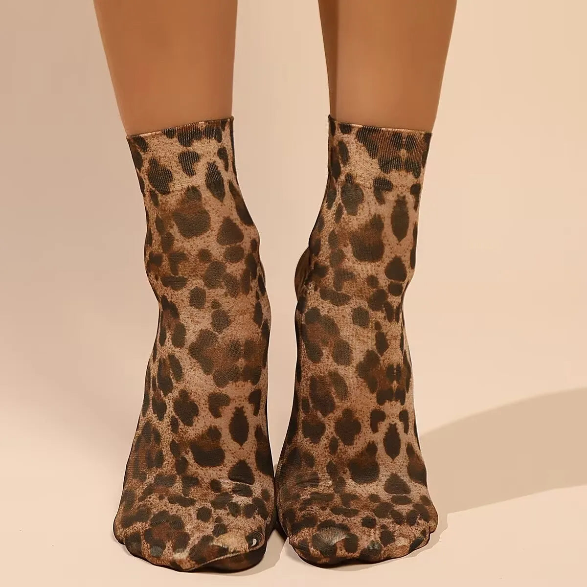 Leopard Floral Ultra-Thin Socks