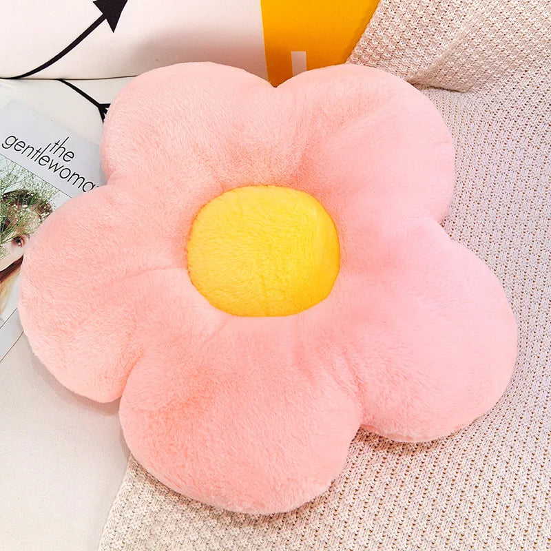 Plush Flower Decorative Cushion