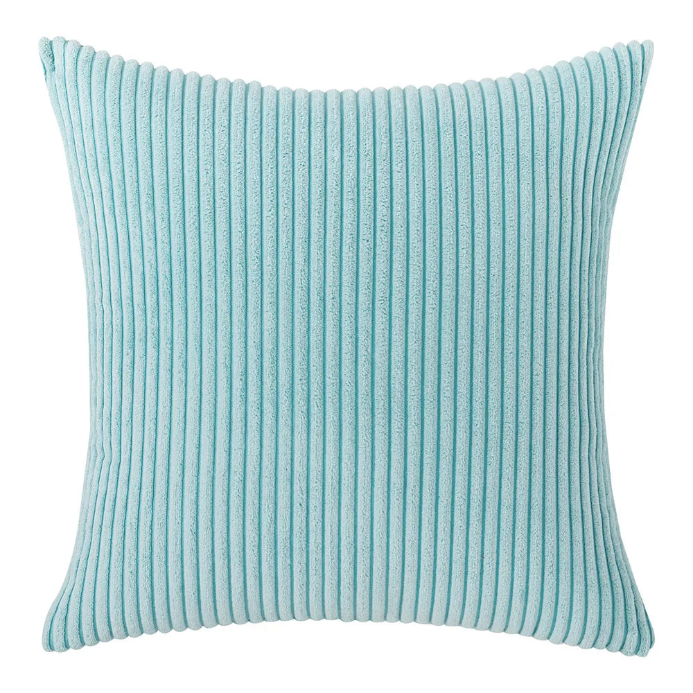 Soft Corduroy Striped Decorative Pillow Cover
