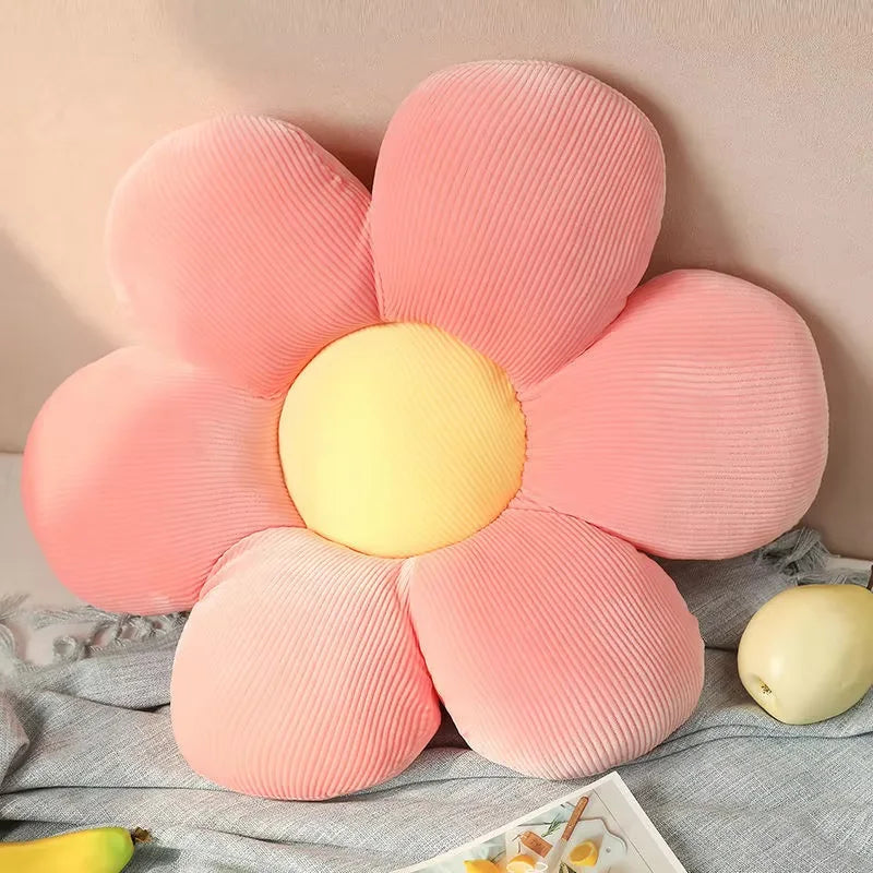 Sunflower & Daisy Petal Plush Cushion