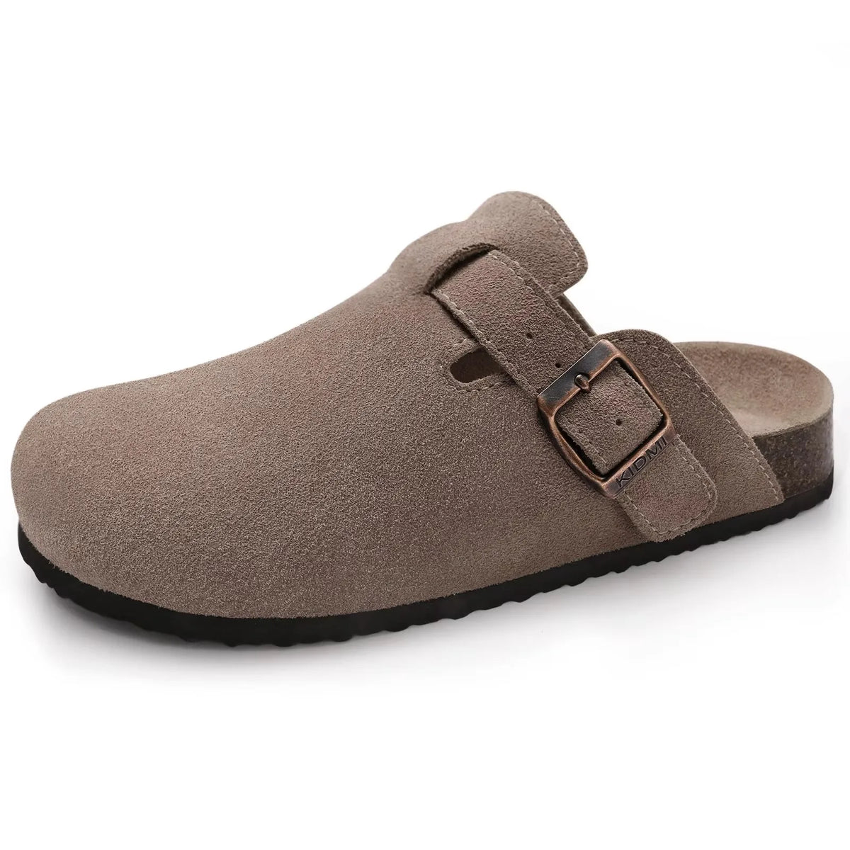 Suede Cork-Sole Clogs