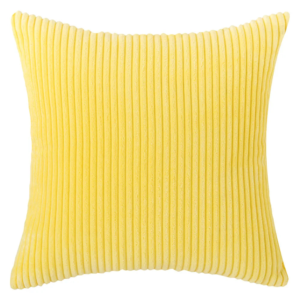 Soft Corduroy Striped Decorative Pillow Cover