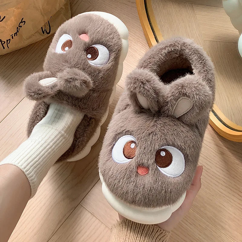 Plush Flannel Home Slippers