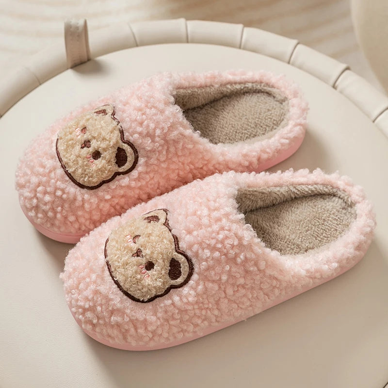 Cute Bear Plush Slippers
