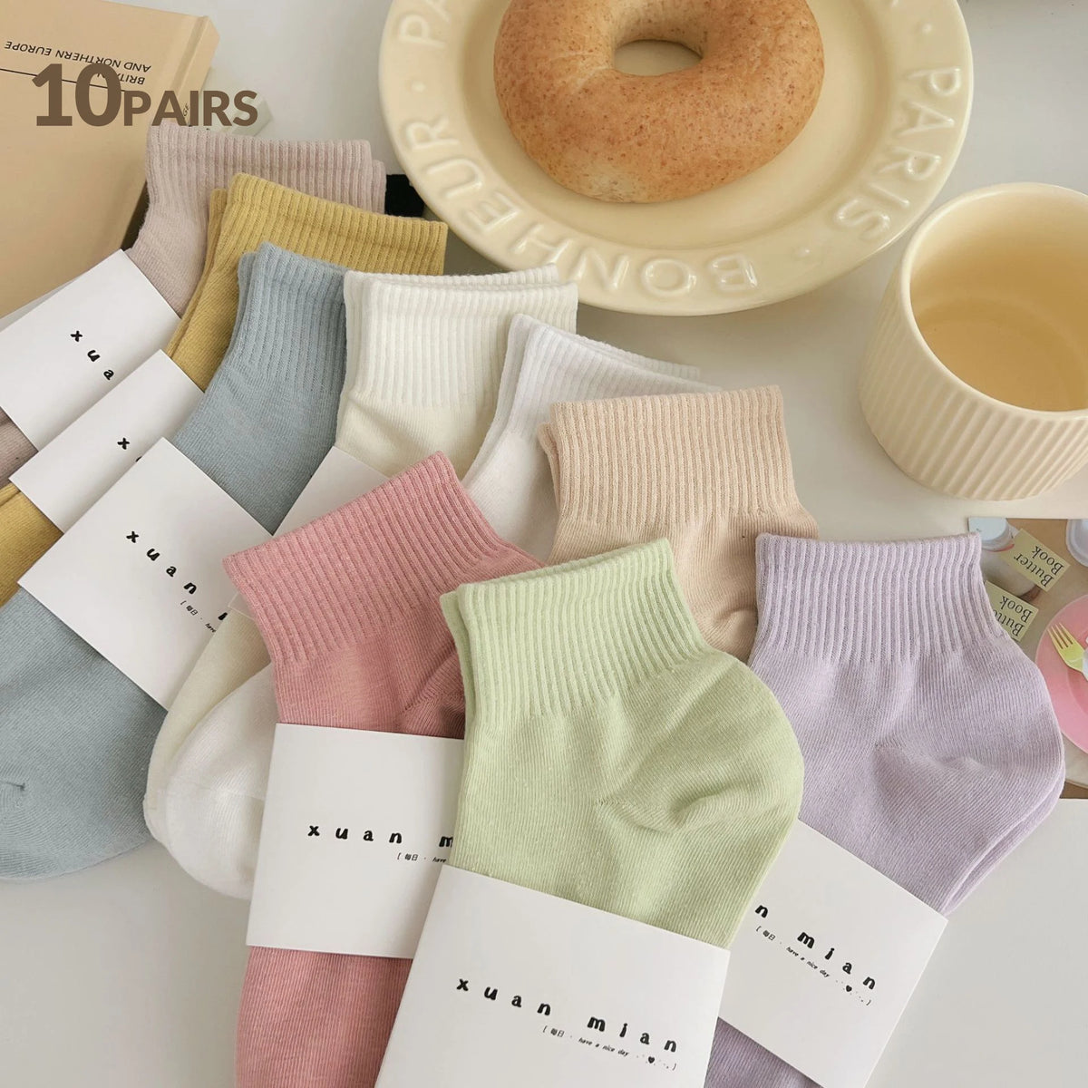 Macaron Color Ankle Socks