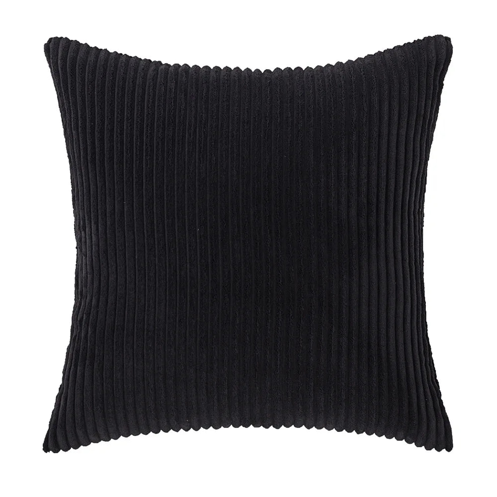 Soft Corduroy Striped Decorative Pillow Cover