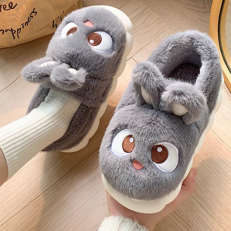 Plush Flannel Home Slippers
