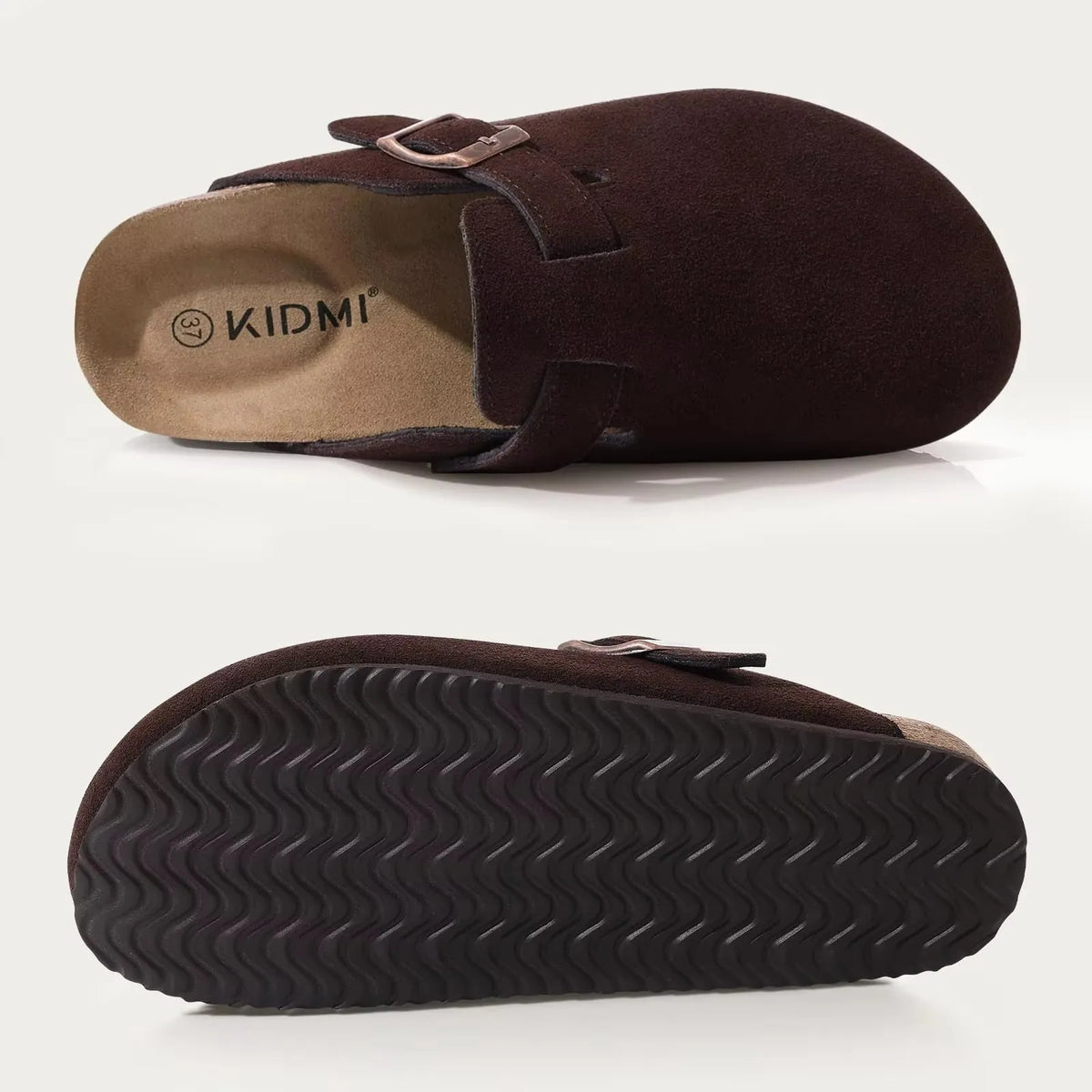 Genuine Leather Cork Footbed Clogs