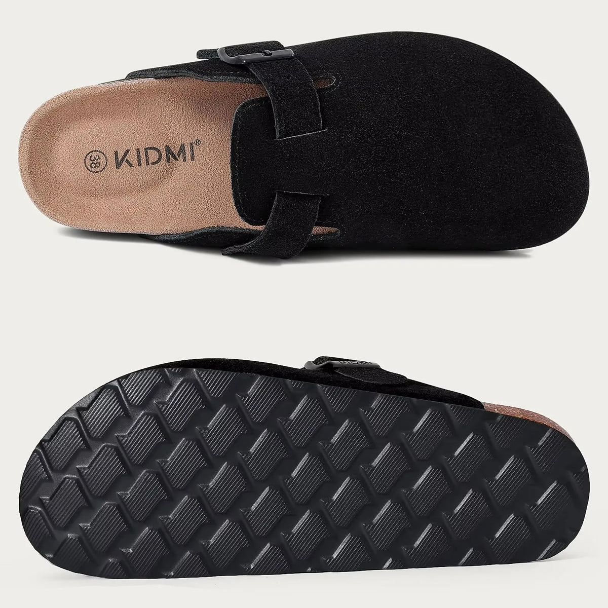 Genuine Leather Cork Footbed Clogs