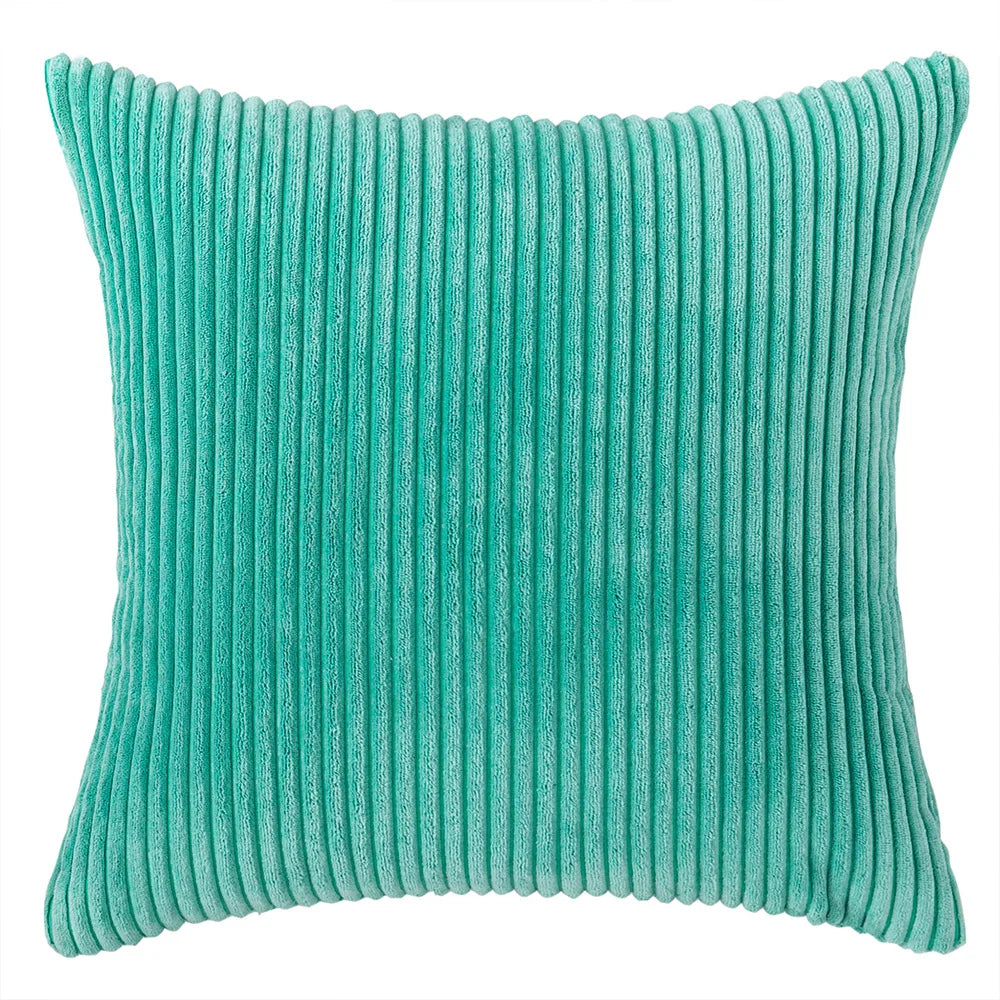 Soft Corduroy Striped Decorative Pillow Cover