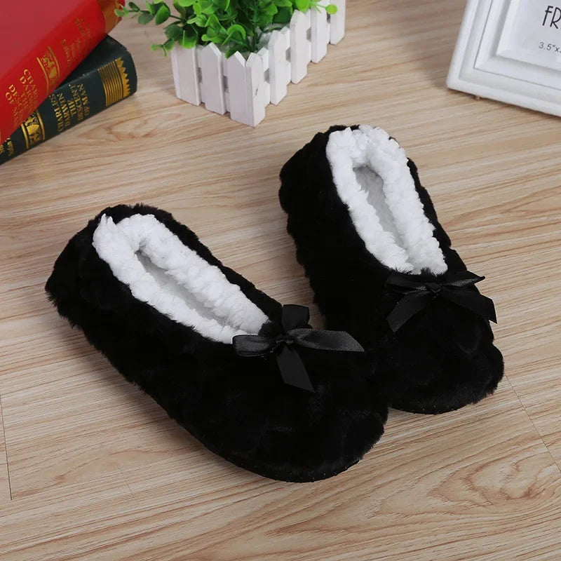Fuzzy Mouse-Ear Slippers