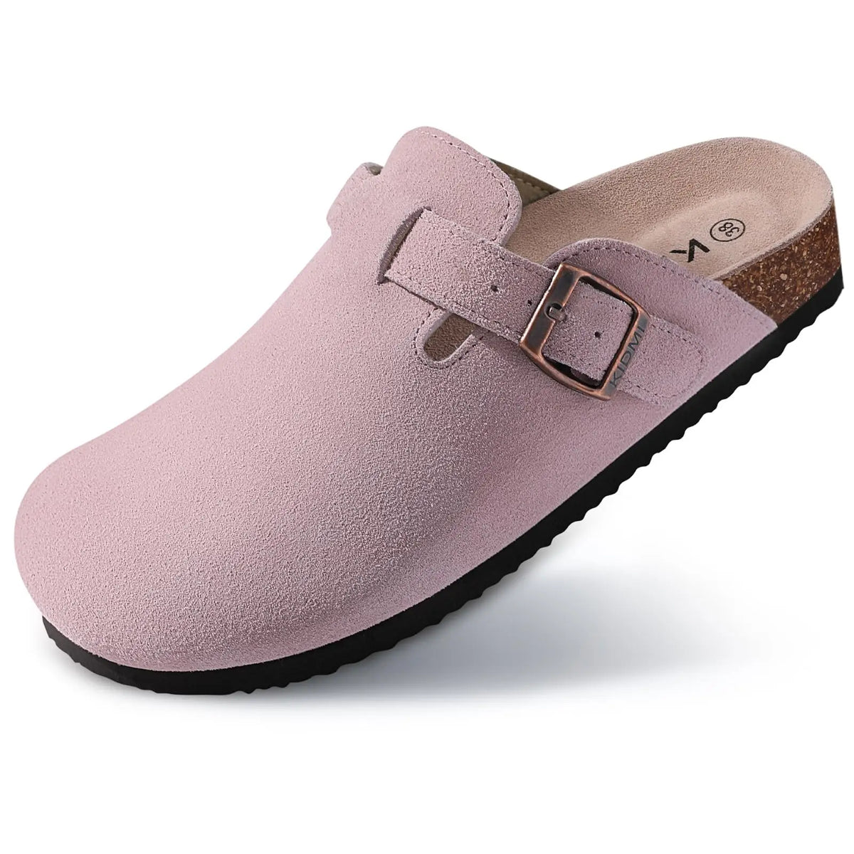 Suede Cork-Sole Clogs
