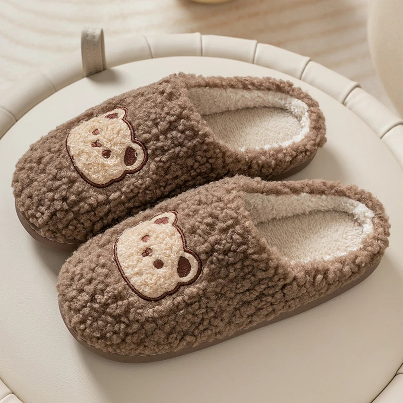 Cute Bear Plush Slippers