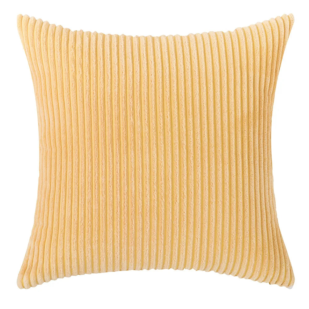 Soft Corduroy Striped Decorative Pillow Cover