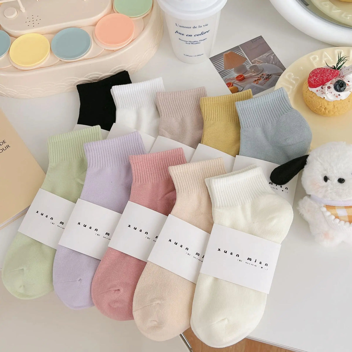 Macaron Color Ankle Socks