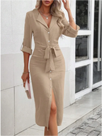 LaVirella Button-Up Shirt Maxi Dress