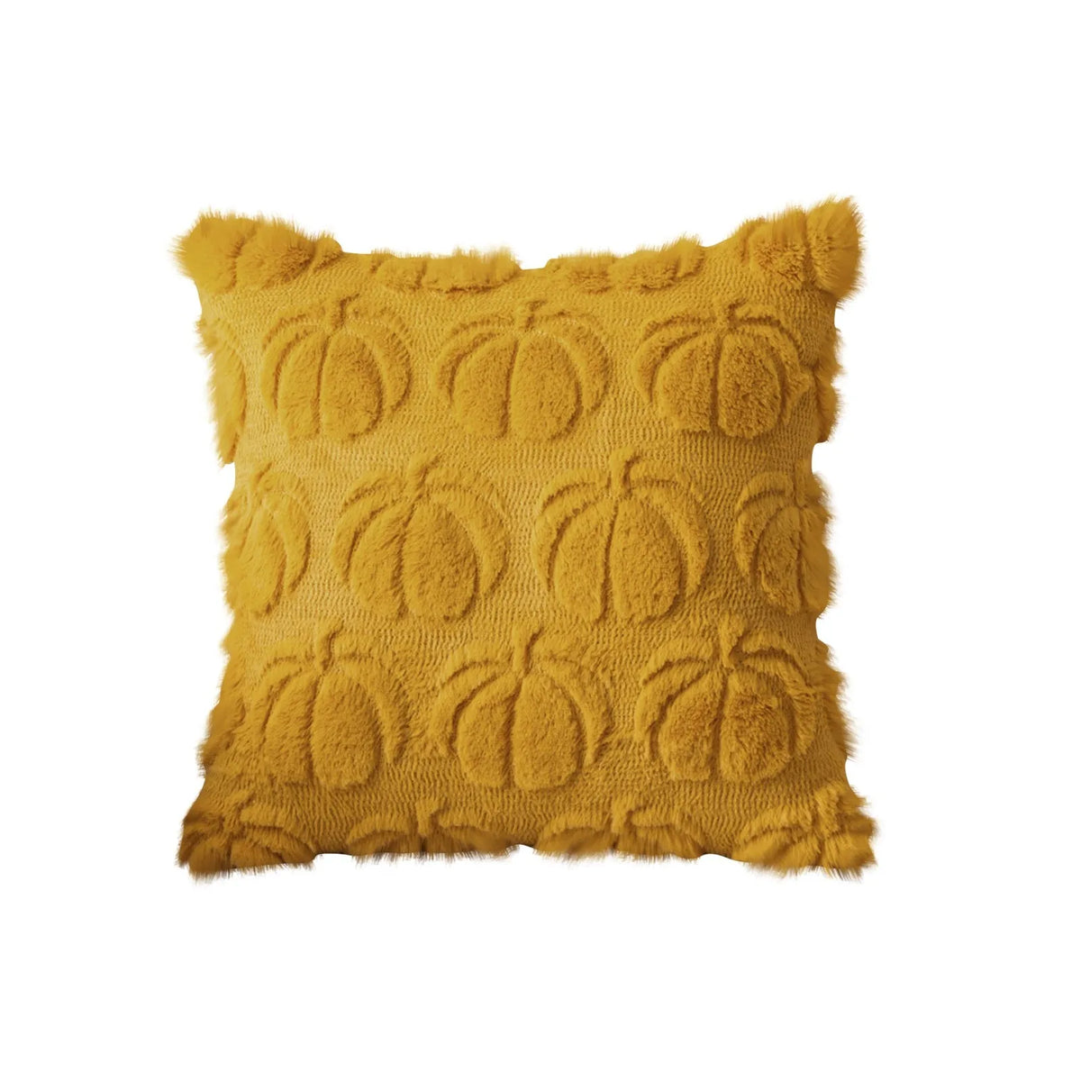 Plush Pumpkin & Snowflake Holiday Pillow Cover