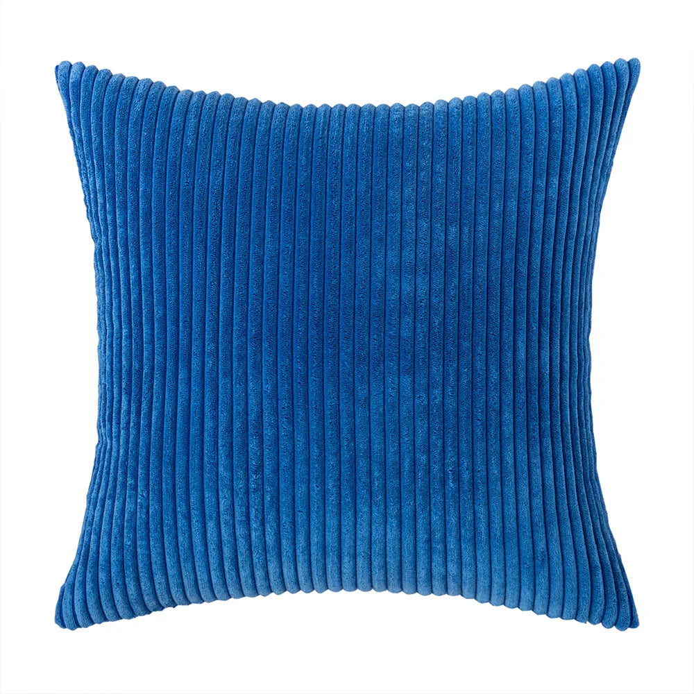 Soft Corduroy Striped Decorative Pillow Cover