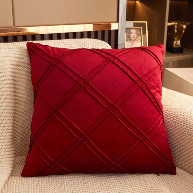 Super Soft Textured Velvet Decorative Pillow Cover