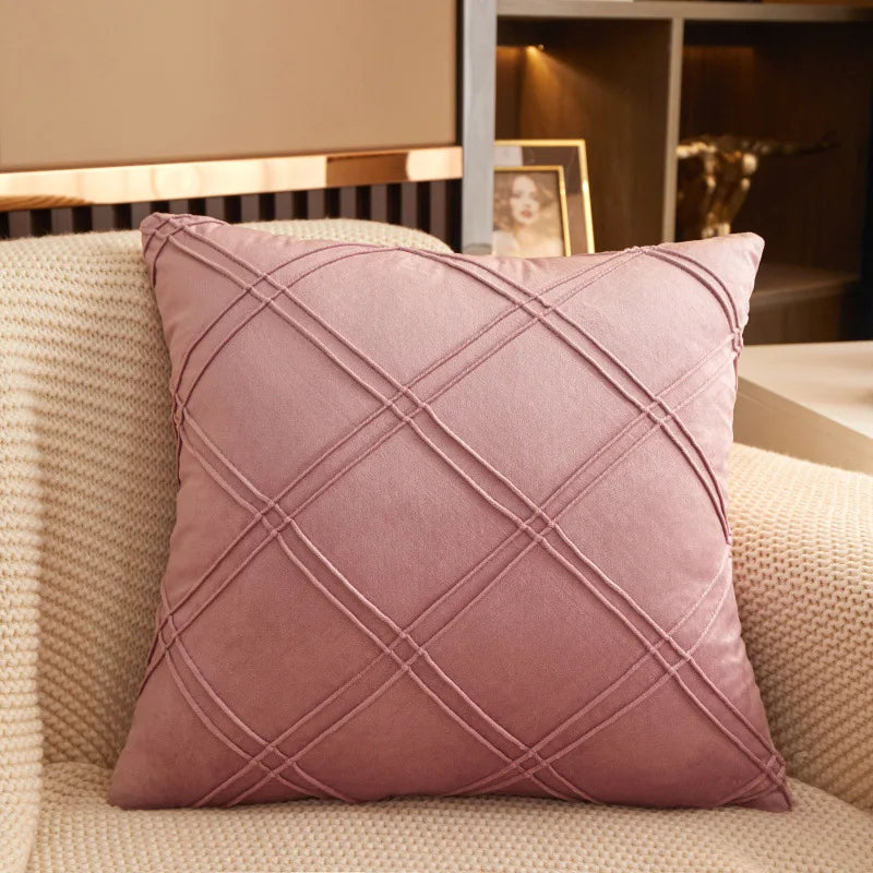 Super Soft Textured Velvet Decorative Pillow Cover