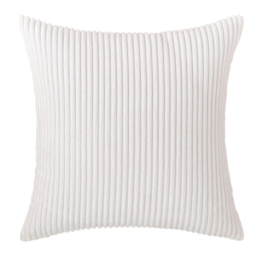 Soft Corduroy Striped Decorative Pillow Cover