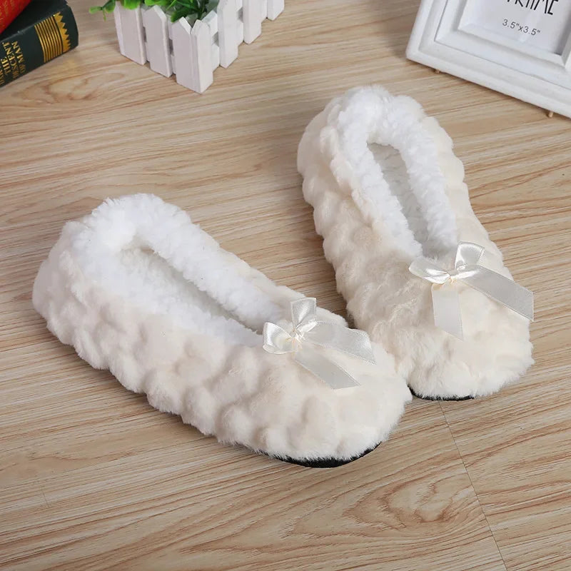 Fuzzy Mouse-Ear Slippers