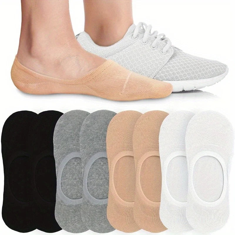 Invisible Non-Slip Cotton Socks