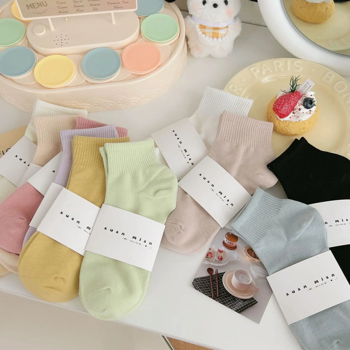 Macaron Color Ankle Socks