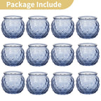 LaVirella 6/12-Piece Diamond Glass Tealight Candle Holders