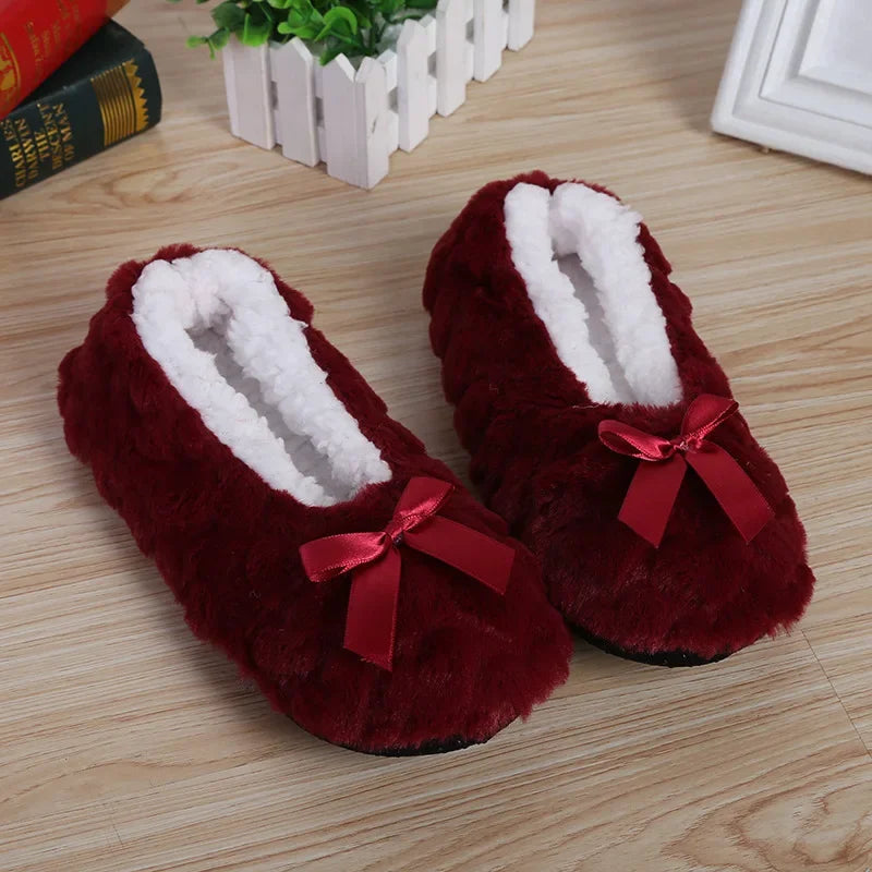 Fuzzy Mouse-Ear Slippers