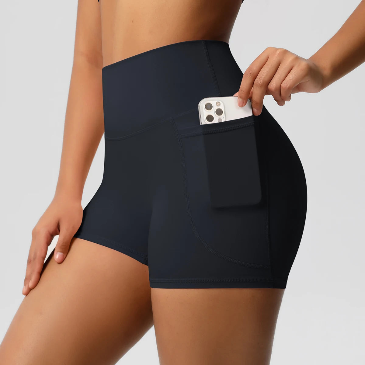 LaVirella High-Waist Performance Yoga Shorts