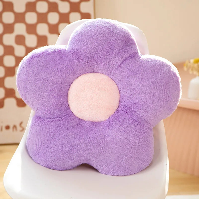 Plush Flower Decorative Cushion