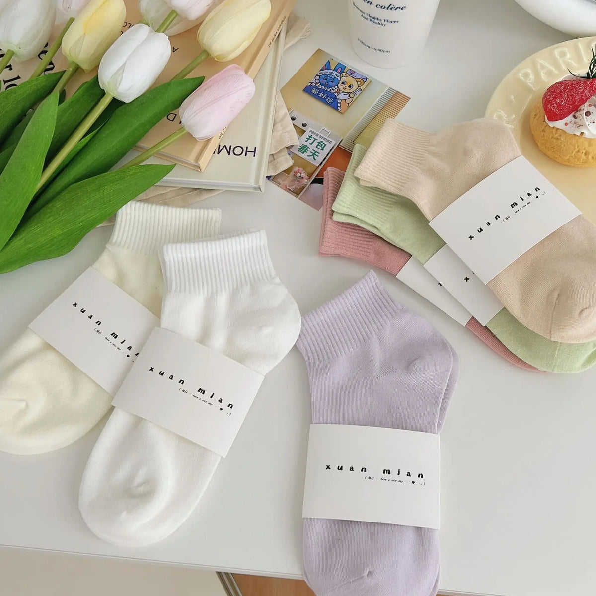 Macaron Color Ankle Socks