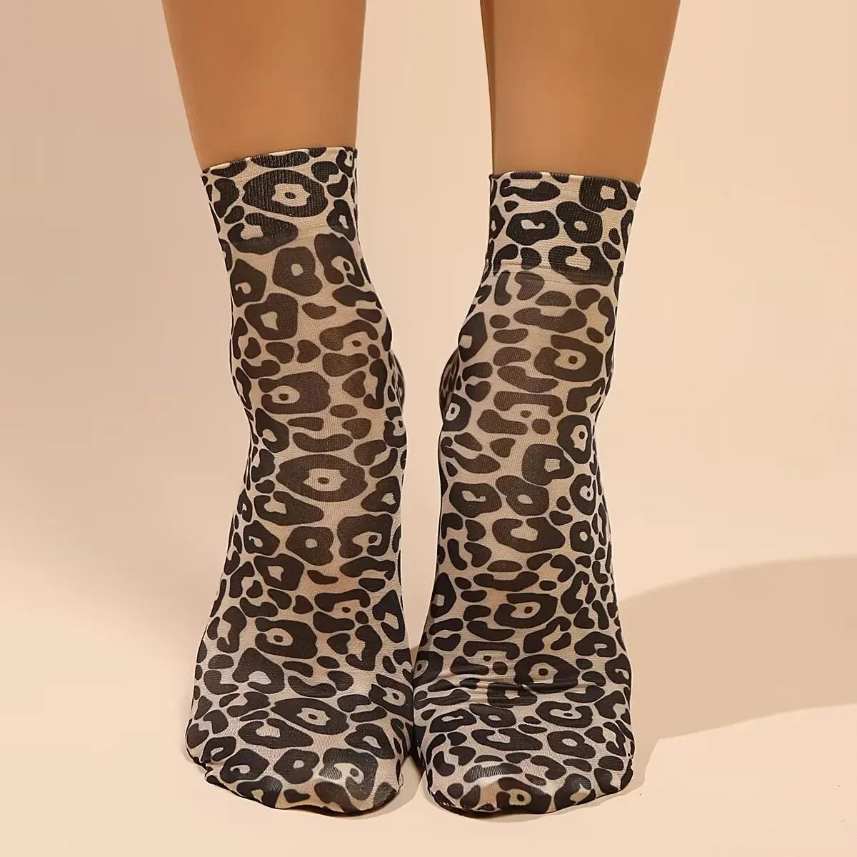 Leopard Floral Ultra-Thin Socks